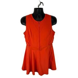 Athleta Venture Out Dress Orange Size 12 Athletic Dress Shorts Liner